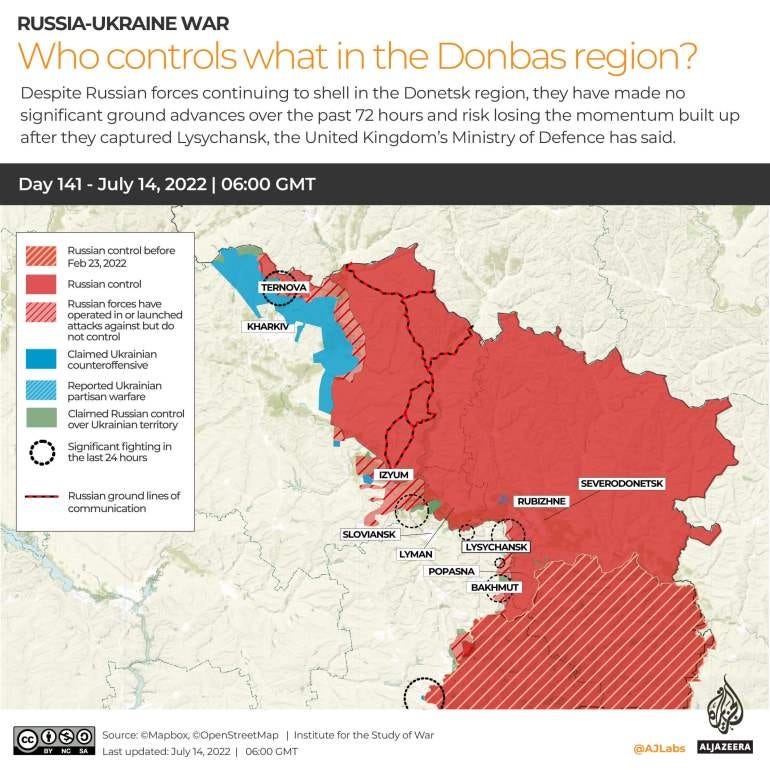 Timeline: Week 20 of Russia's war in Ukraine | Russia-Ukraine war News | Al  Jazeera