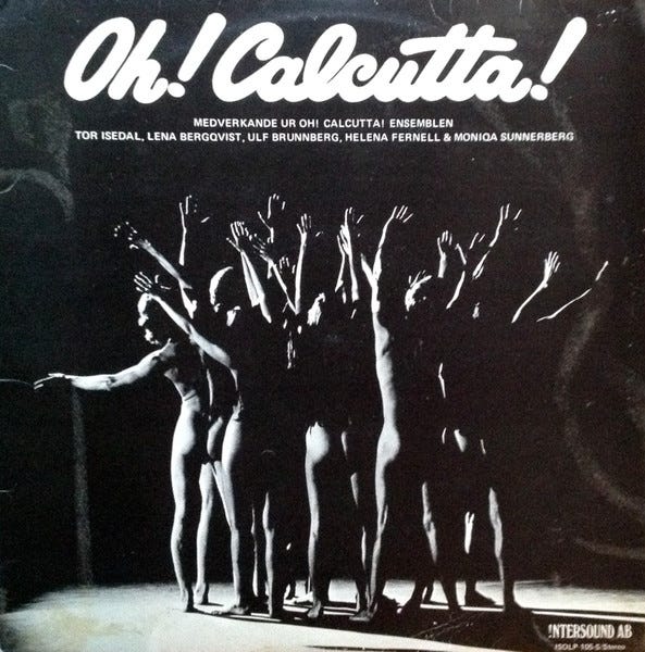 Album art for the Oh! Calcutta! original soundtrack on vinyl. 