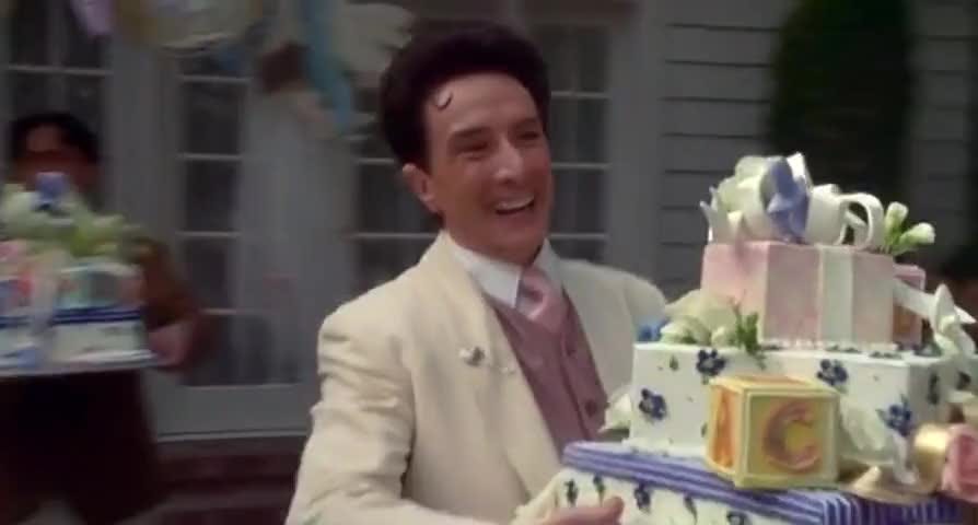 YARN | I hired Franck to surprise the girls with a double baby shower. |  Father of the Bride Part II (1995) | Video clips by quotes | 3896d037 | 紗