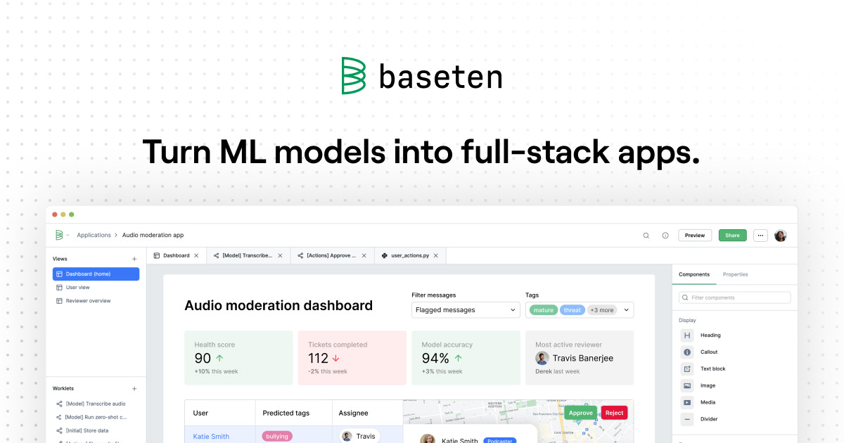 Baseten | Turn ML models into full-stack apps