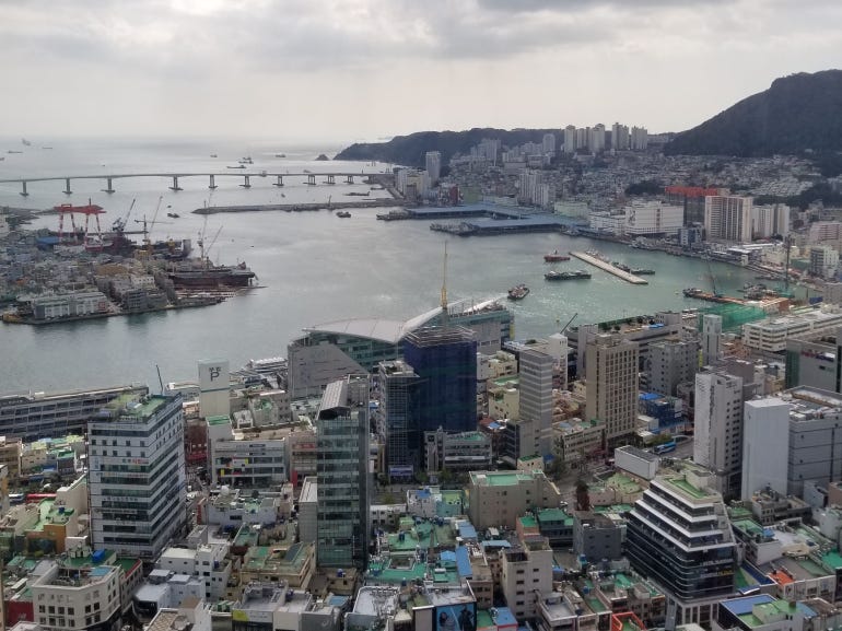 View from Busan Tower, Busan South Korea