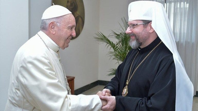 Major Archbishop Shevchuk thanks Pope Francis for appeal for peace in Ukraine - фото 1