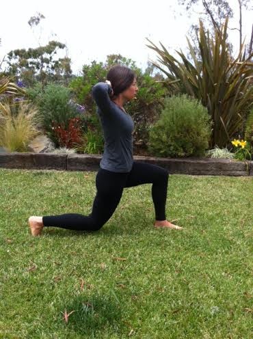 Dealing with Chronic Pain through movement - lunges with hands behind head
