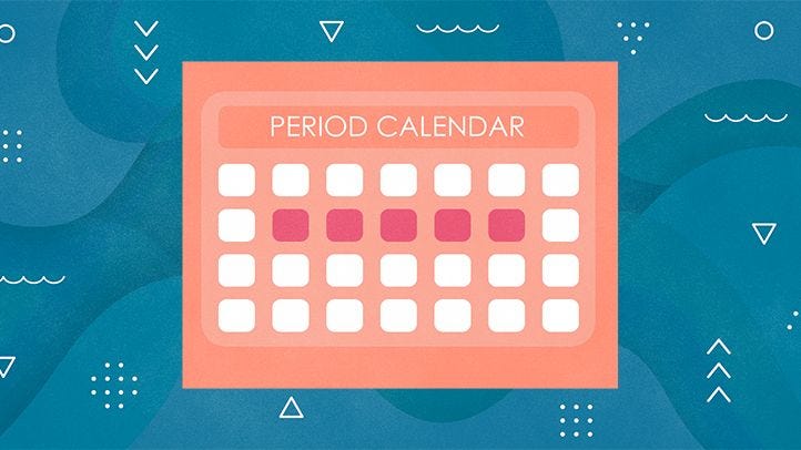illustration menstrual period calendar
