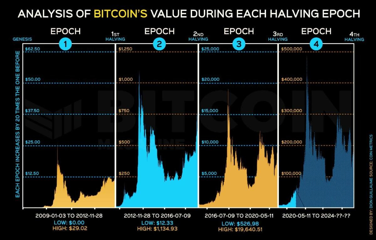 Analysis of the bitcoin price related to each halving