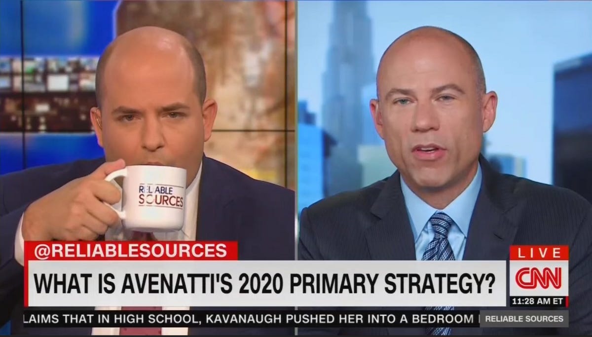 CNN’s Stelter Touts ‘Creepy Porn Lawyer’ as a ‘Serious’ Contender for 2020 | Newsbusters