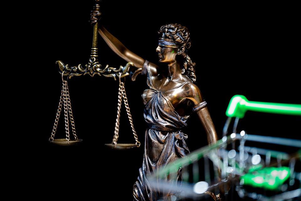 Justitia, Online Shopping, Dish, Verdict, Judge, Law
