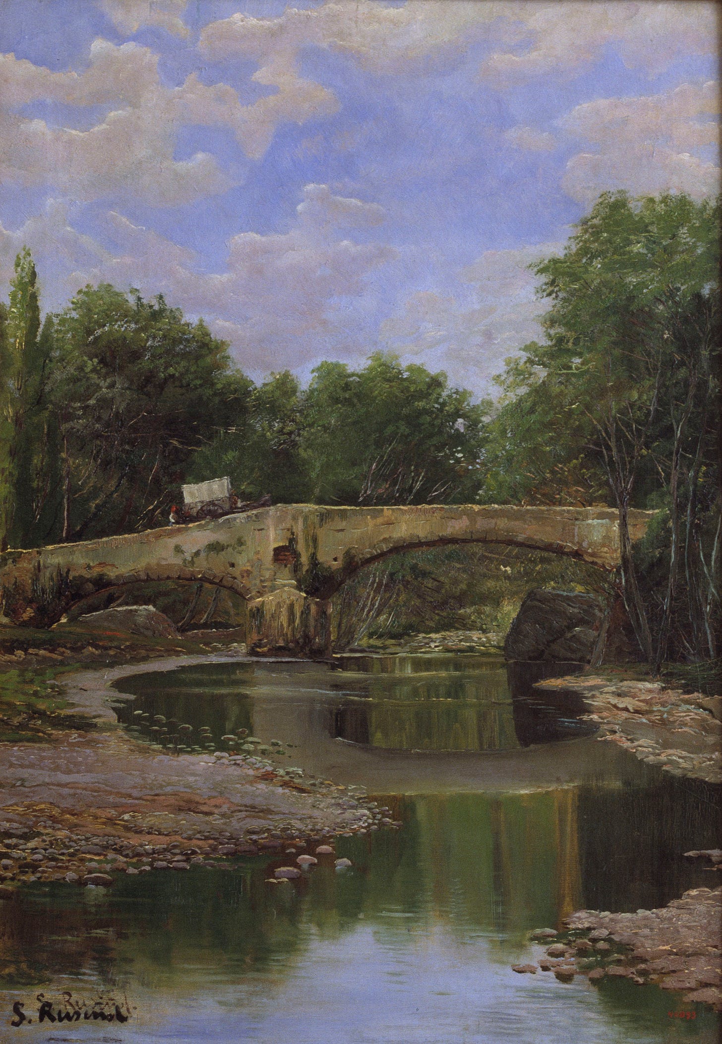 Santiago Rusiñol - Pont sobre un riu - Barcelona, Cap a 1884