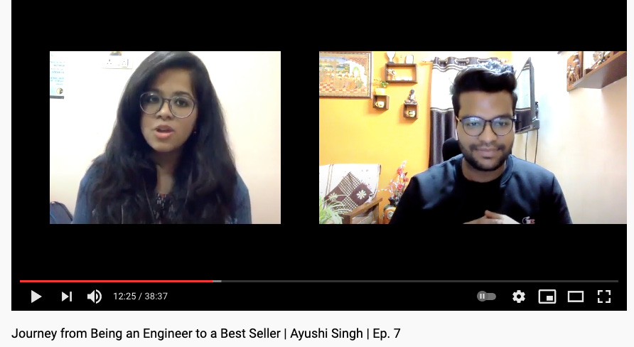Snapshot of my podcast with Ayushi Singh