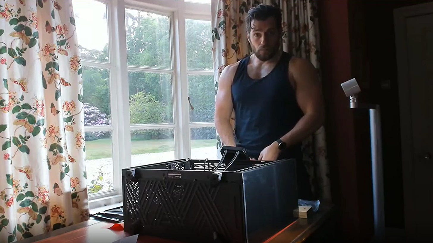 Watching Henry Cavill build a PC gave me a heart attack | Rock Paper Shotgun