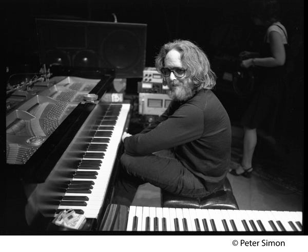 Keith Godchaux (Grateful Dead) at the keyboards, in performance, ca. 1977