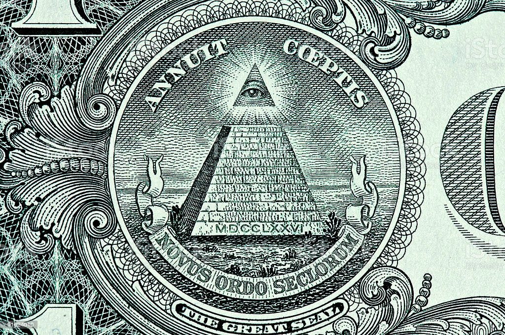 The All Seeing Eye On The Back Of A Dollar Bill Stock Photo - Download ...