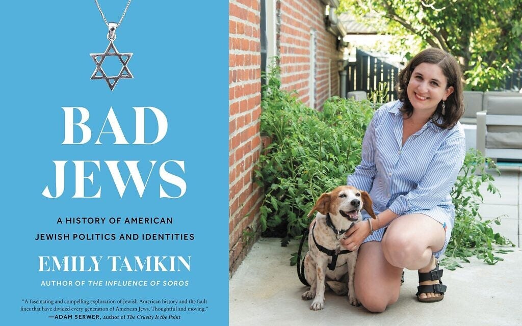 Author and journalist Emily Tamkin and her new book, 'Bad Jews.' (Joy Asico)