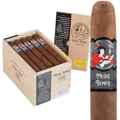 La Gloria Cubana Medio Tiempo Toro (6.1"x50) Box of 25