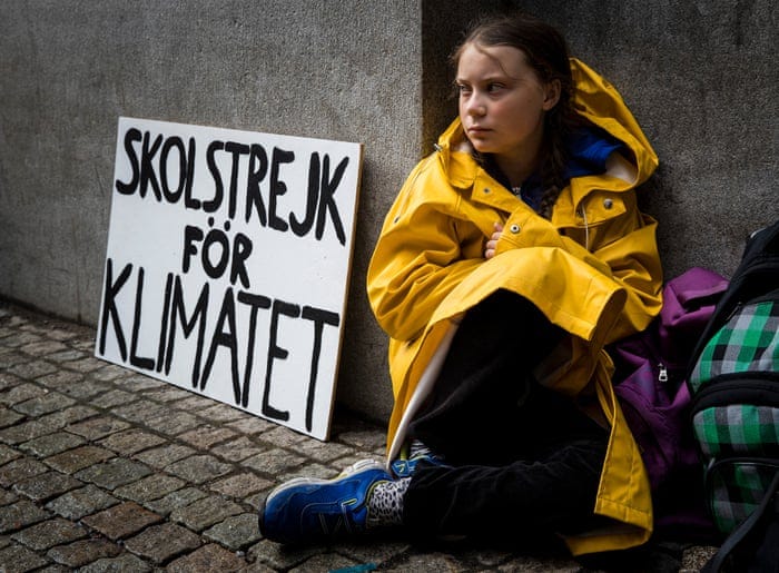 The beginning of great change': Greta Thunberg hails school climate strikes  | Climate crisis | The Guardian