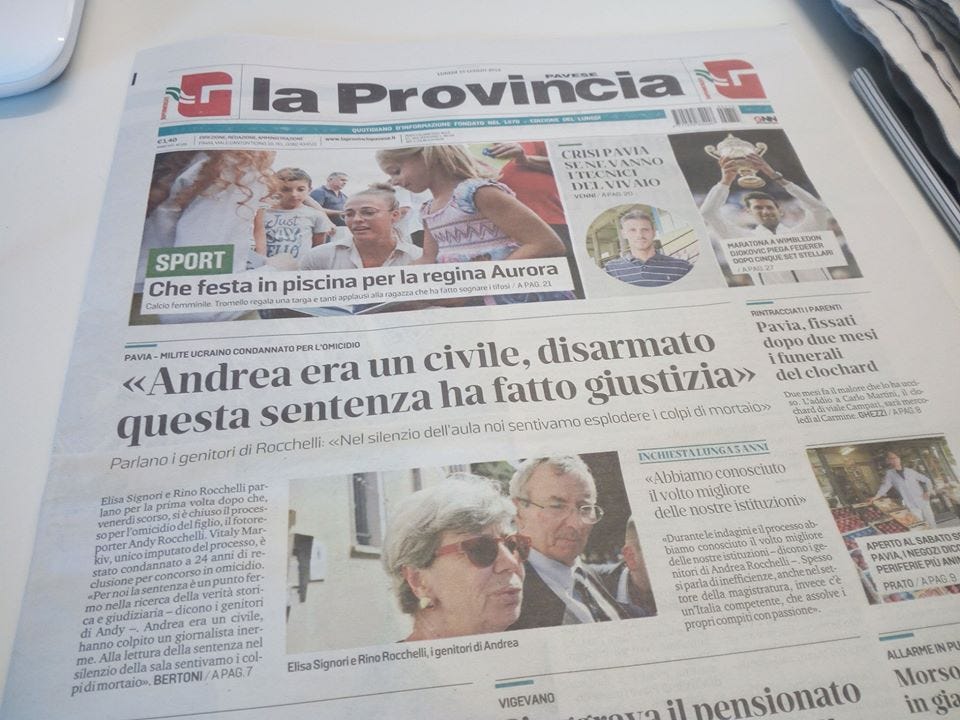 I genitori di Andy Rocchelli