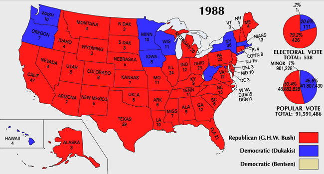 1988 United States presidential election - Wikipedia
