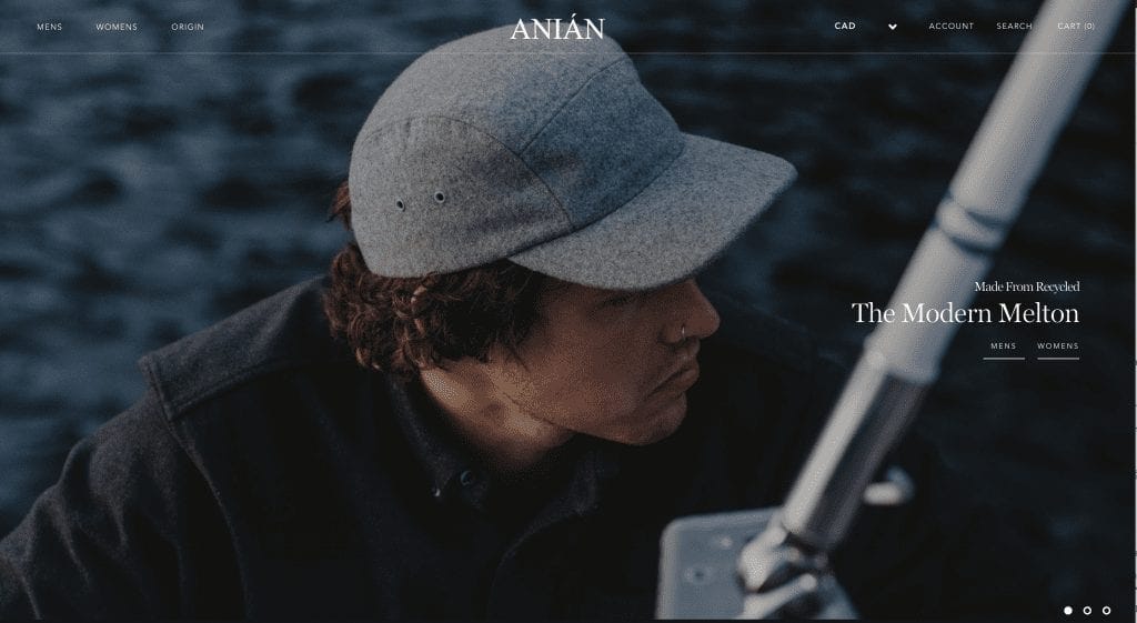 ANIAN website screenshot