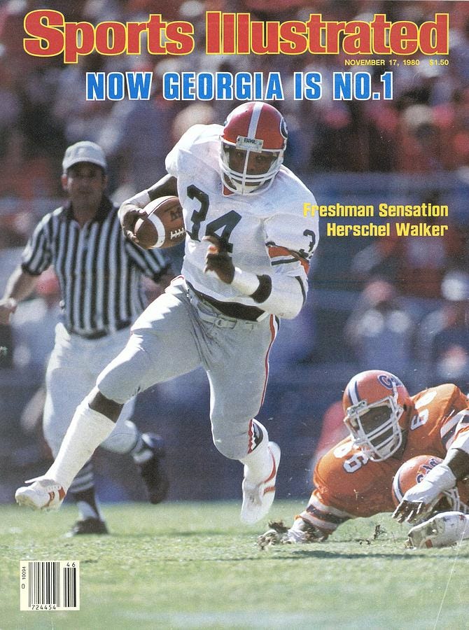 Herschel Walker, November 17, 1980 Sports Illustrated Cover Sports  Illustrated Cover by Sports Illustrated