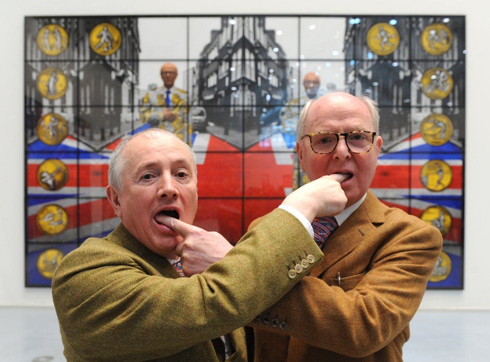 Artists Gilbert & George are celebrating 50 years of working together 