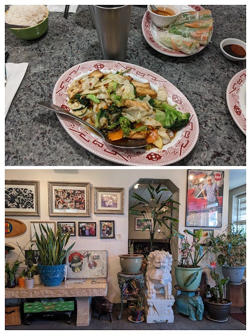 eating stir-fry at ray's place in anchorage
