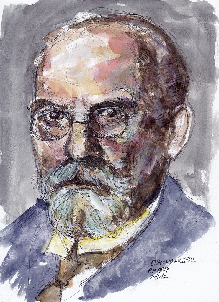 A painting of Edmund Husserl