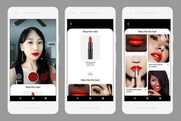 Функція "Try On" на Pinterest