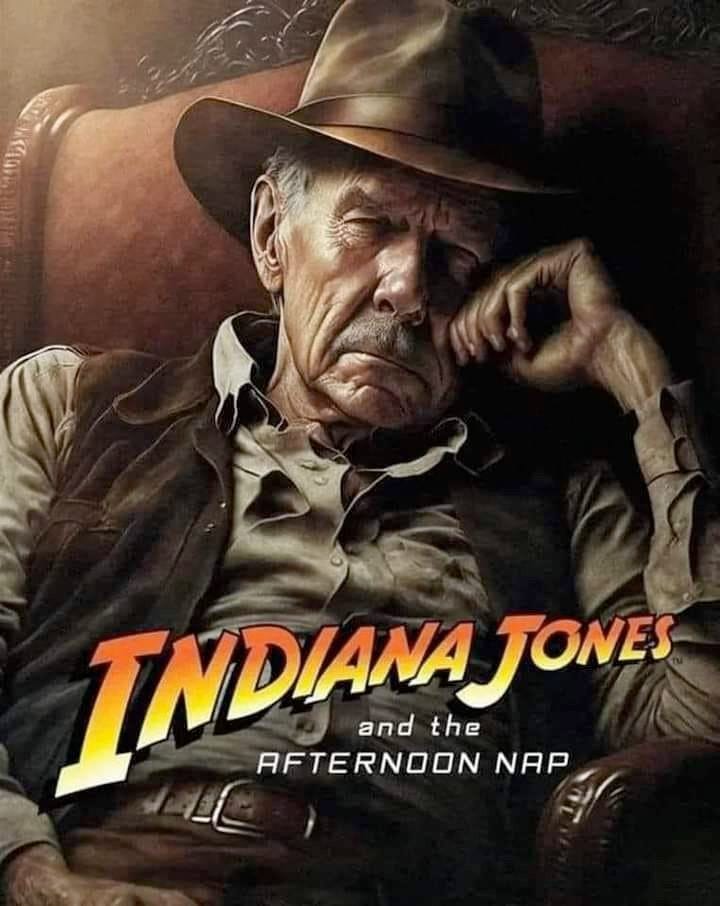 May be an image of 1 person and text that says 'INDIANA JONES and the AFTERNOON NAP'