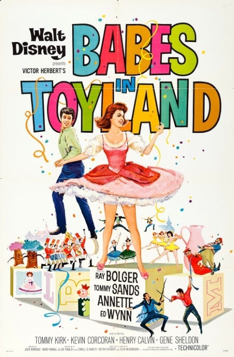 Original theatrical release poster for Walt Disney's Babes In Toyland