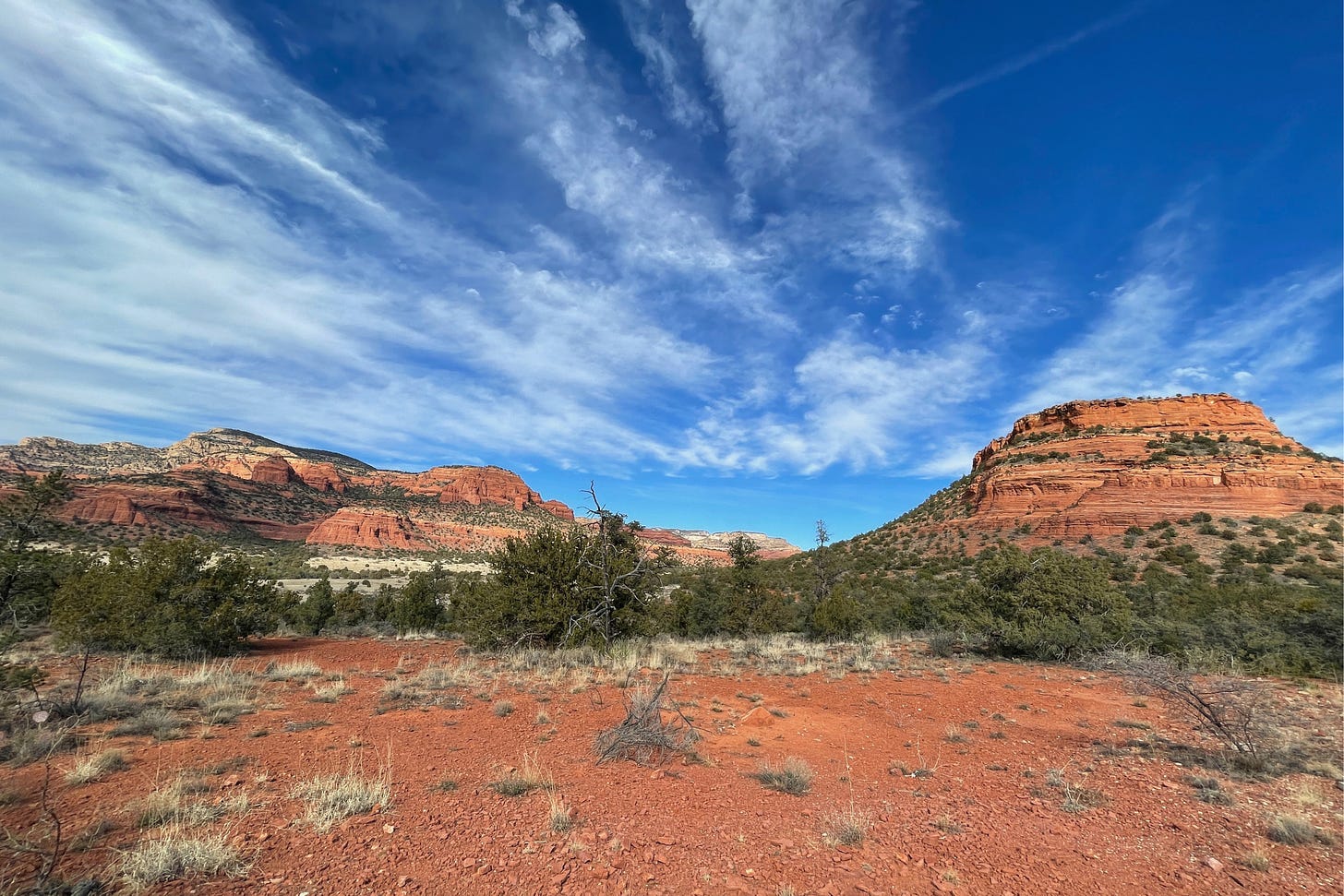 red rocks and deep blue sky in sedona arizona