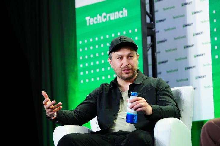 Anatoly Yakovenko, founder & CEO of Solana speaking at TechCrunch Disrupt in San Francisco on October 19, 2022. Image Credit: Darrell Etherington / TechCrunch