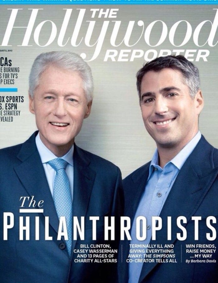 The Hollywood Reporter: Bill Clinton and Casey Wasserman Reveal Secrets ...