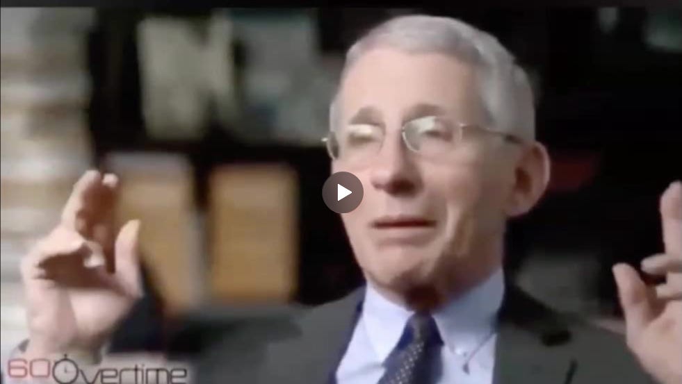 Fauci tells the world they don't need to wear a mask. 