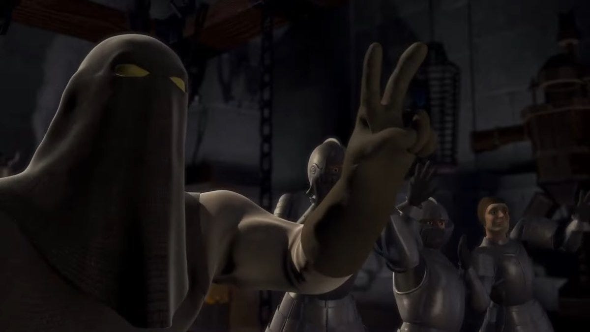 Craig J. Clark on Twitter: "Hooded Executioner of the Week: Thelonius, Lord  Farquaad's Torturer from SHREK (2001) https://t.co/tgnU7wv4zB" / Twitter