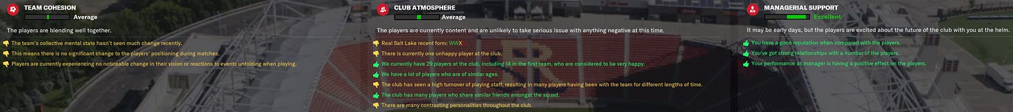 Football Manager 2021 Team Cohesion