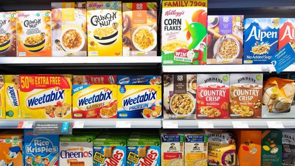 Cereals in a supermarket