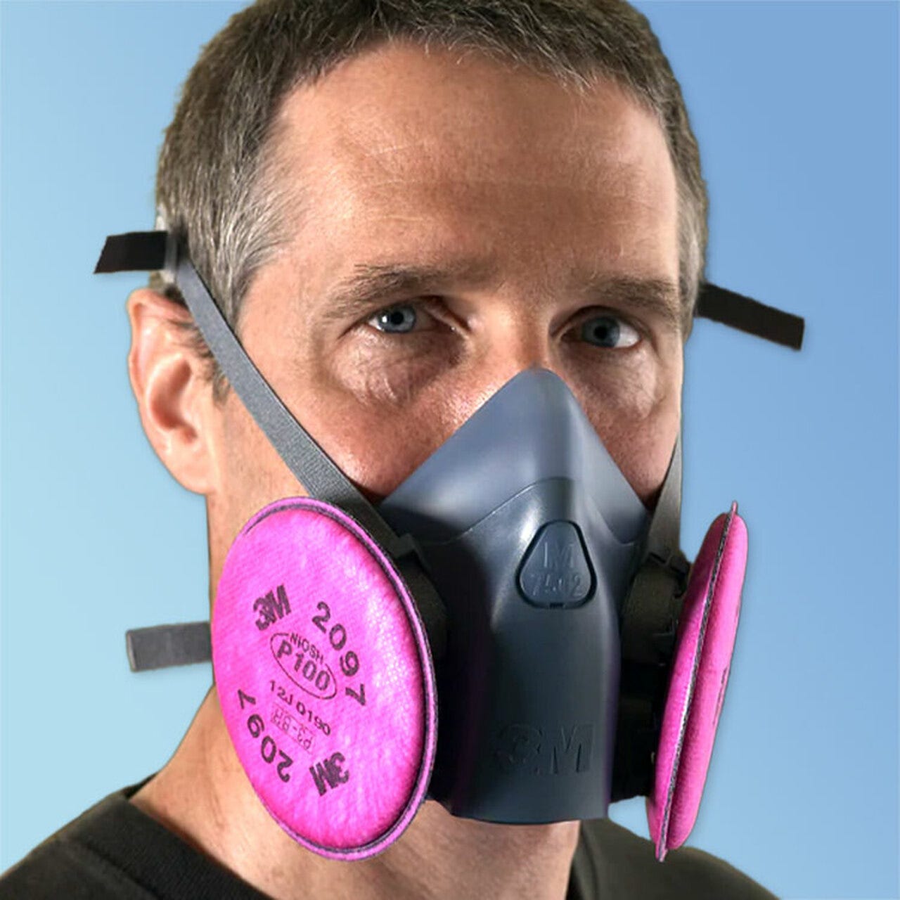 3M Premium Half Face Reusable Respirator Masks P100 Filters