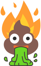 File:Flaming poop vomit emoji.svg