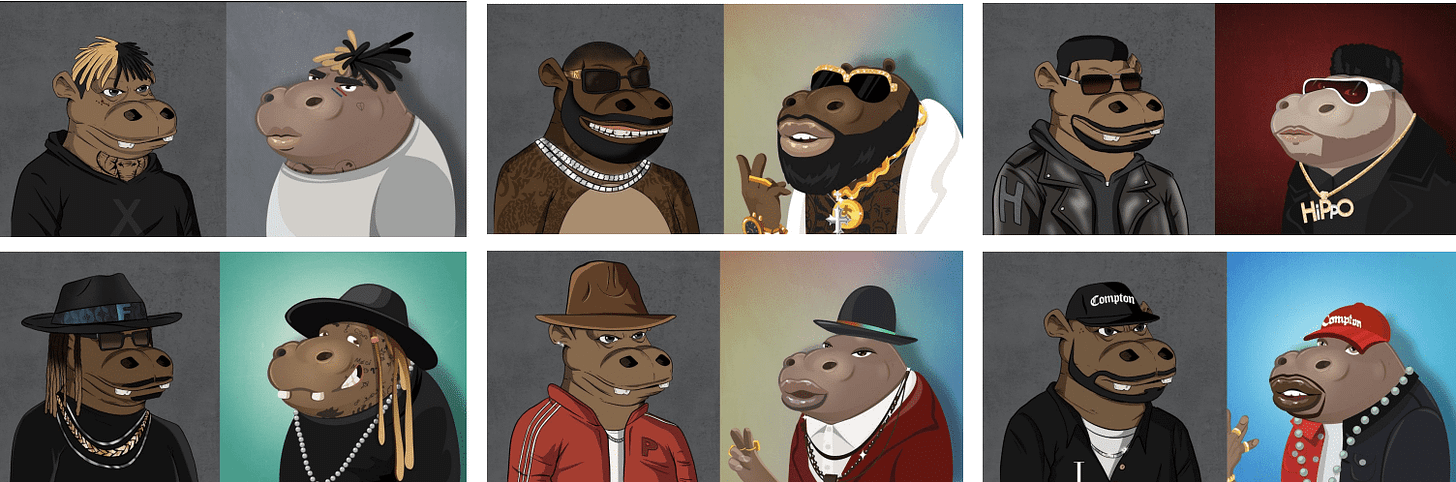 Side by side comparison of Lil Hippo's & Hip Hop Hippos 