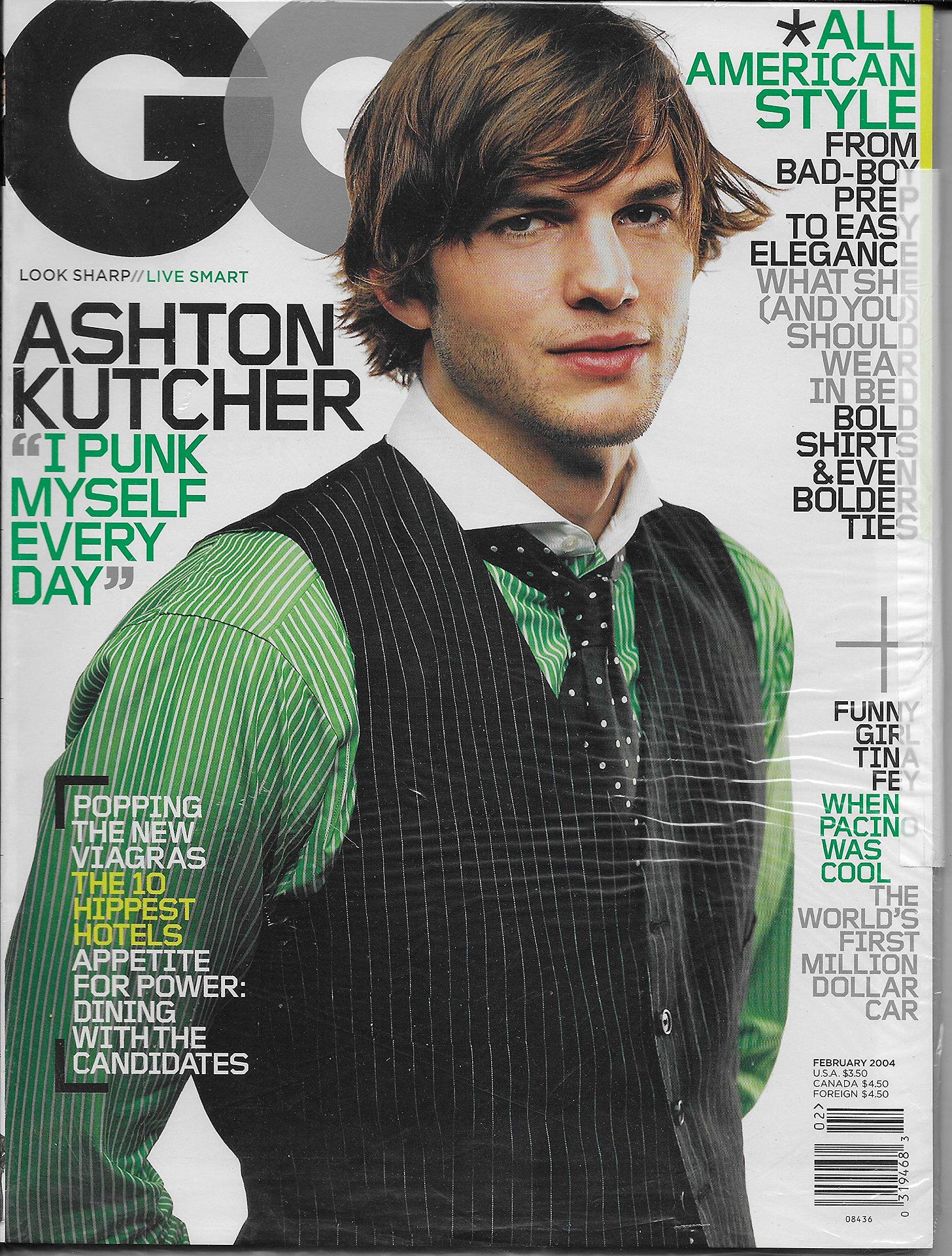 GQ Magazine-February 2004-Ashton Kutcher Cover (GQ Magazine): GQ Magazine:  Amazon.com: Books