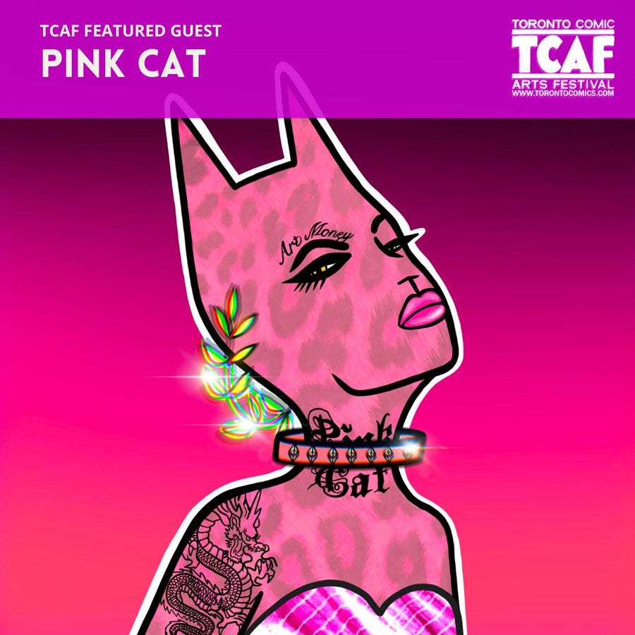 pink cat nft artist