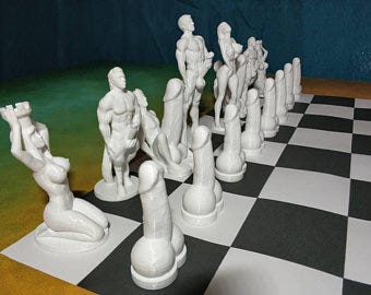 Erotic chess set | Etsy