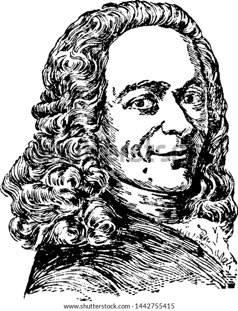 Voltaire (François Marie Abouet), illustration vintage
