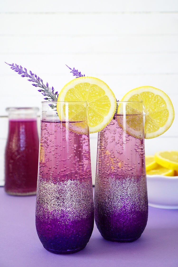 Lavender Lemonade Prosecco Cocktail - Happiness is Homemade