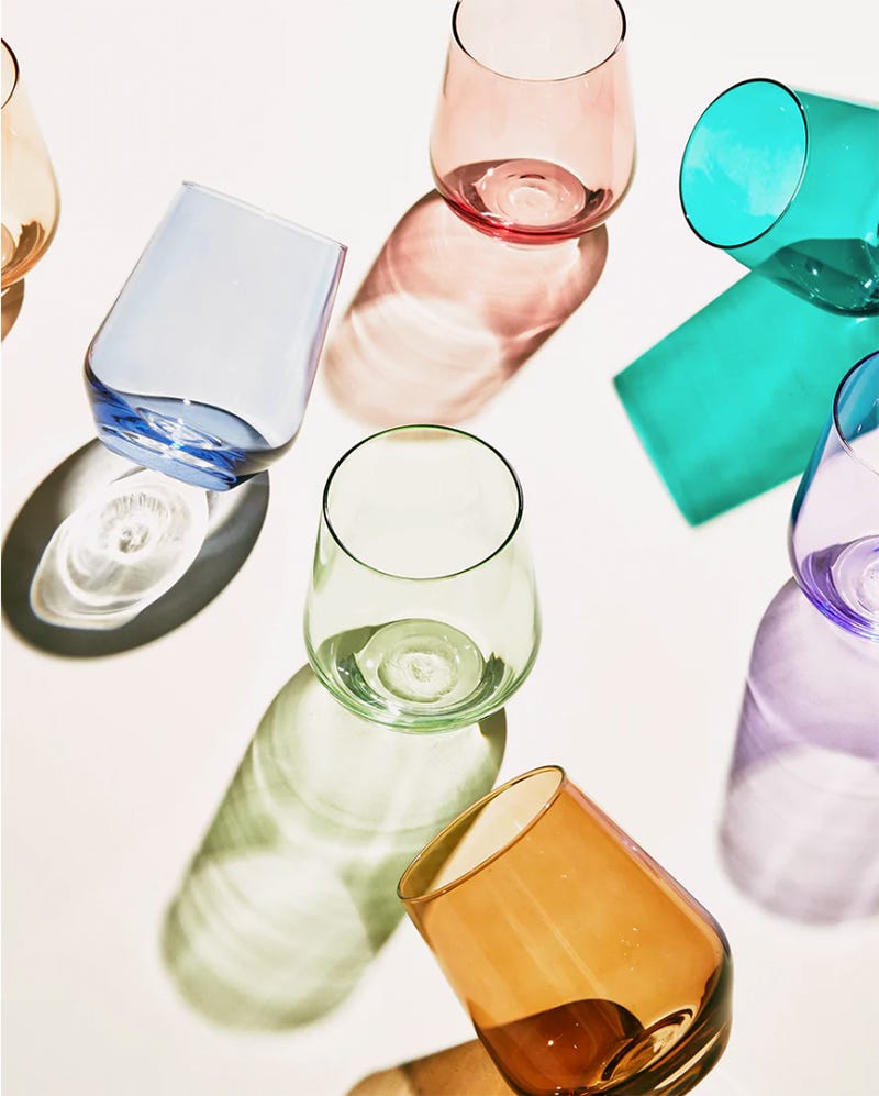 random favorites: colorful glassware.