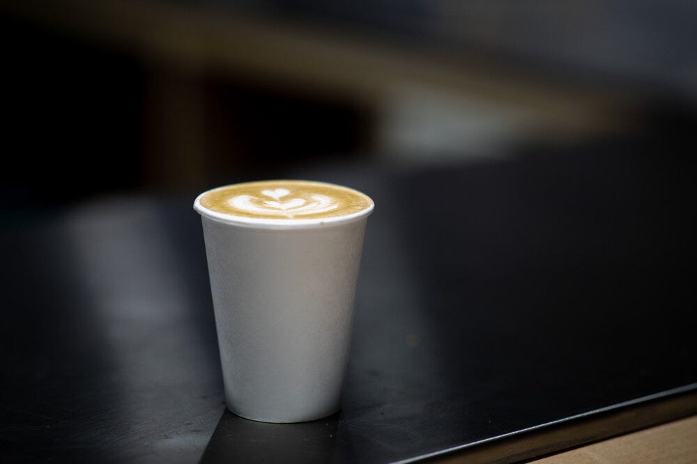 A cappuccino at the Portrait Coffee Roasters pop-up.