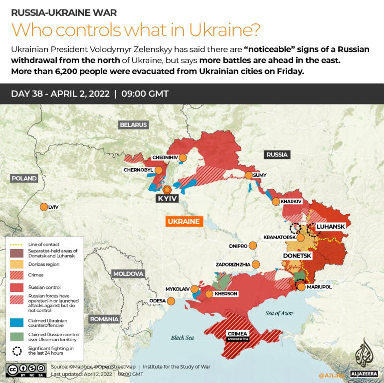 INTERACTIVE Russia Ukraine War Who controls what Day 38
