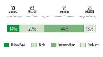 Number of Adults in Each Prose Literacy Level