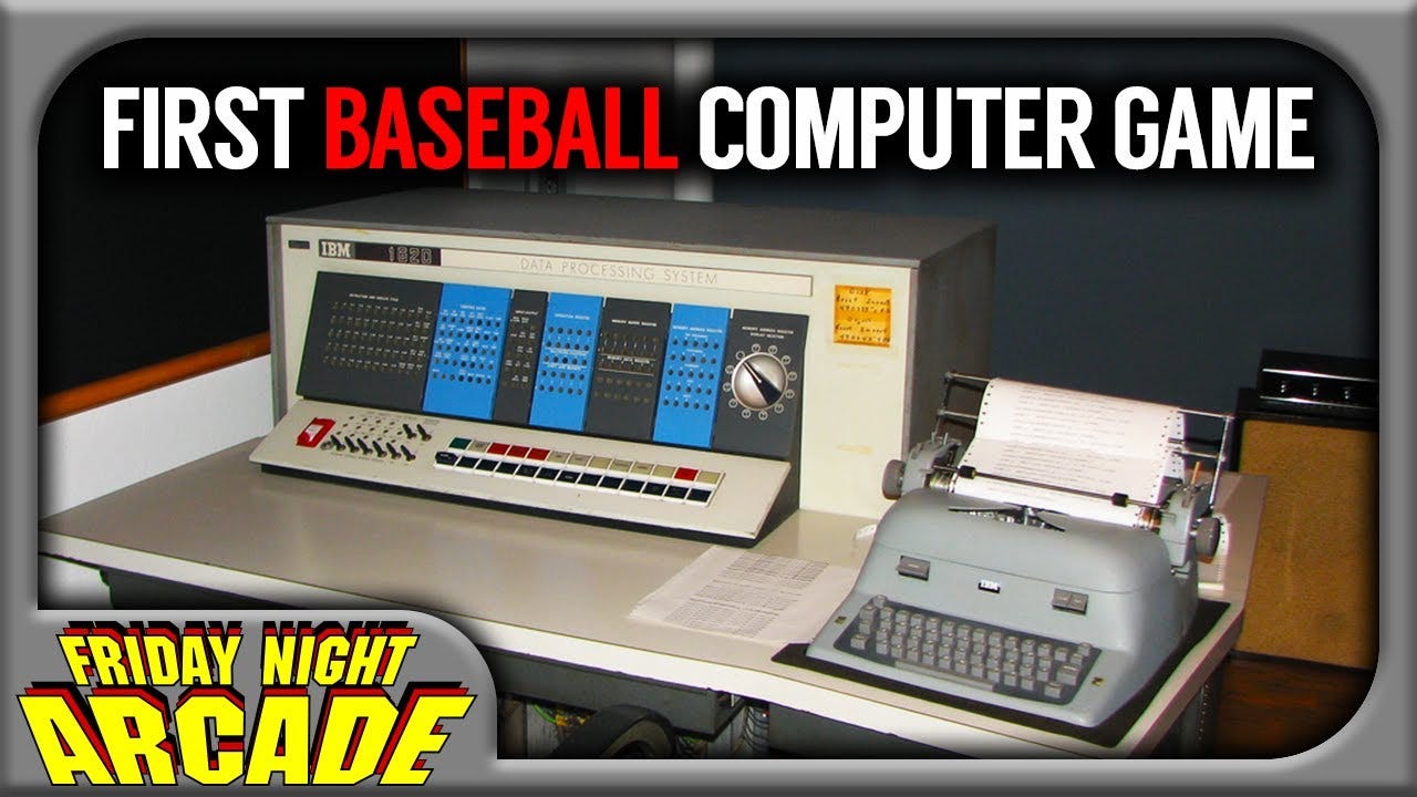 The Story of the First Baseball Video Game Ever Made | Friday ...