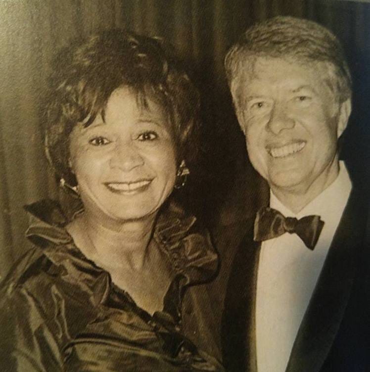 Atlanta Realtor Lottie Watkins with Jimmy Carter via   Atlanta Journal Constitution